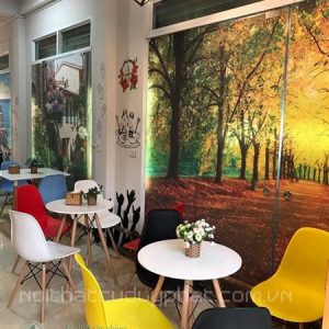 Mẫu bàn ghế quán cafe kiểu dáng chữ A