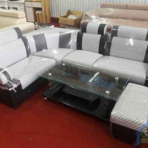 sofa góc kẻ caro mới 100% tại Hà Nội