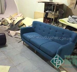 sofa đơn thuyền màu xanh da trời sofa đơn thuyền màu xanh da trời