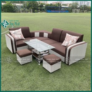 Sofa giá rẻ bọc nỉ mẫu góc hai màu