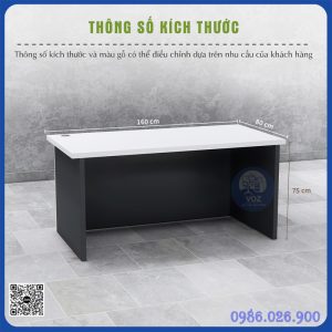 Bàn giám đốc gỗ MDF đen (BGD1800)