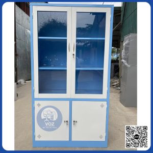 Tủ sắt 2 cánh kính