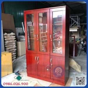 Tủ giám đốc 3 cánh kính sơn PU tại Hà Nội