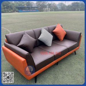 Sofa Văng 2 màu bọc da không có bàn kính (SFV-08)