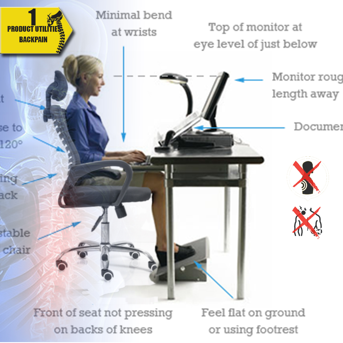 Tư thế ngồi làm việc với máy tính đúng chuẩn KHÔNG bị đau lưng