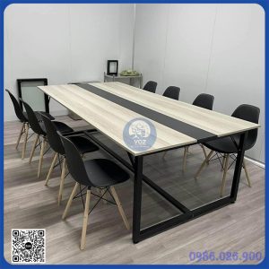 Bàn họp giá rẻ chân sắt KT 1m2x2m4 (BHCS1800)