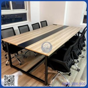 Bàn họp giá rẻ chân sắt KT 1m2x2m4 (BHCS1800)