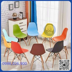 Ghế nhựa chân gỗ thời trang (GNG230)