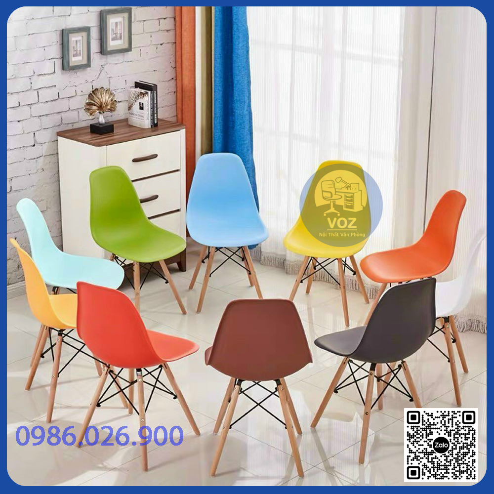 Ghế nhựa chân gỗ thời trang (GNG230)
