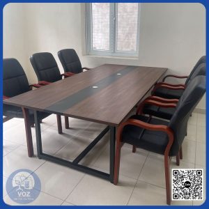 Bàn họp chân sắt 3 mảnh giá rẻ KT 1M2X2M4