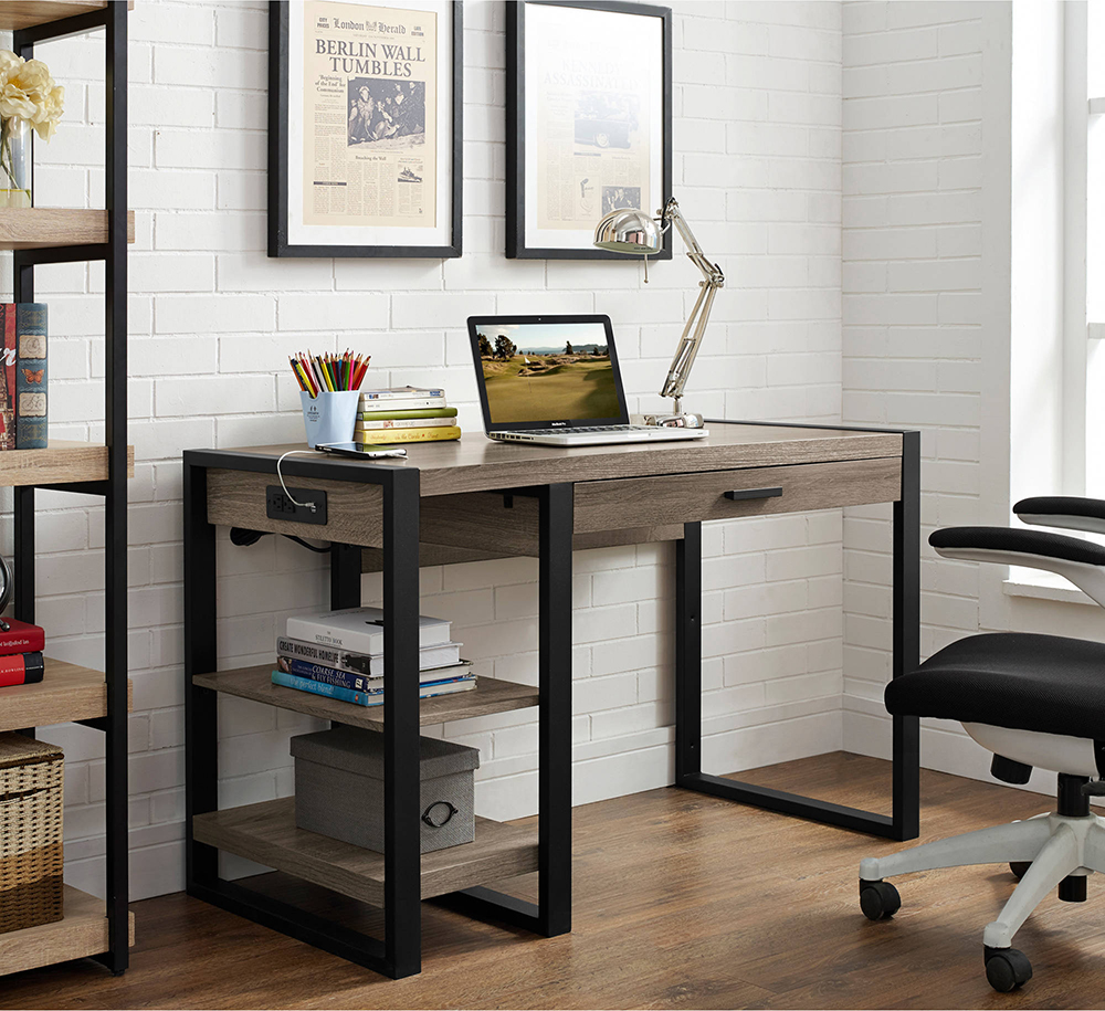 TOP 6 Mẫu bàn làm việc kèm giá sách Đẹp - Tiện Lợi - Giá Rẻ