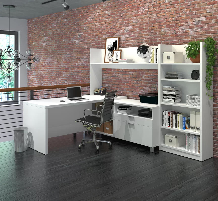 TOP 6 Mẫu bàn làm việc kèm giá sách Đẹp - Tiện Lợi - Giá Rẻ