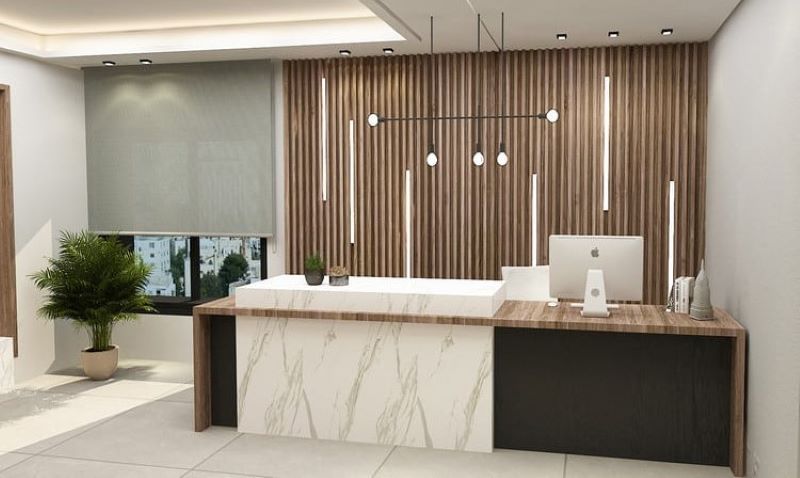 Quầy lễ tân sang trọng Quầy lễ tân sang trọng