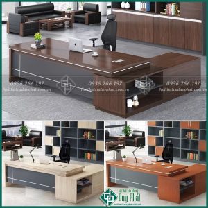 BÀN GIÁM ĐỐC TỦ PHỤ L (BGDDP2800-1) KT 1M2X1M8 MẶT RỘNG 70CM