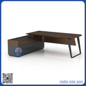 Bàn giám đốc chân sắt nhập khẩu Filza 2m – BGDVOZ8