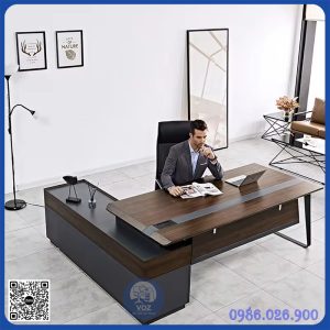 Bàn giám đốc chân sắt nhập khẩu Filza 2m – BGDVOZ8