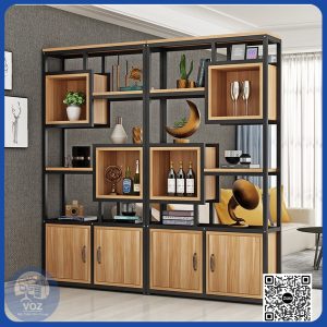 Kệ trang trí giá rẻ có tủ phụ dưới