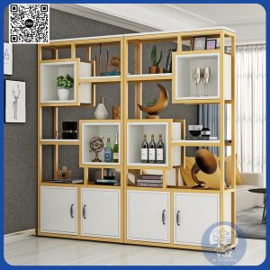 Kệ trang trí giá rẻ có tủ phụ dưới