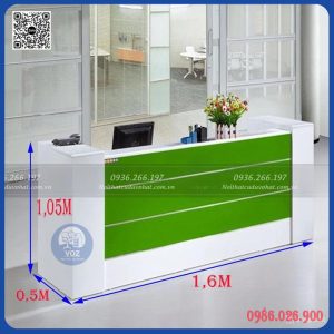 Quầy lễ tân kt 50x1m6 cao 1m05 (QLT-07)
