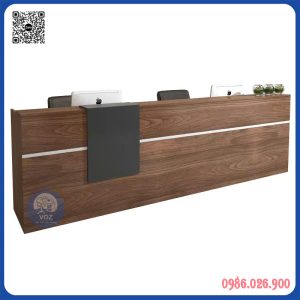 Quầy lễ tân gỗ công nghiệp phủ melamin (QLT-03)