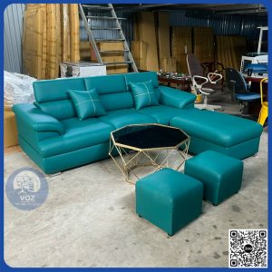 Sofa góc bọc da thông minh kt 1m6x2m2 không bàn (SFG-09)