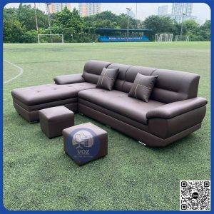 Sofa góc bọc da kt 1m6x2m6 không bàn (SFG-12)