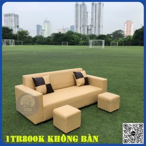 Ghế sofa văng bọc da giá rẻ dài 1m8 bao gồm 2 đôn 2 gối (SFV-01)