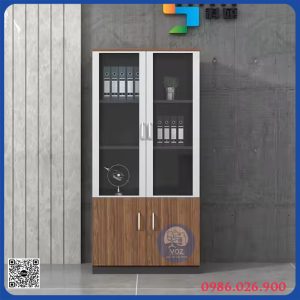 Tủ hồ sơ 2 cánh phối 2 màu đẹp