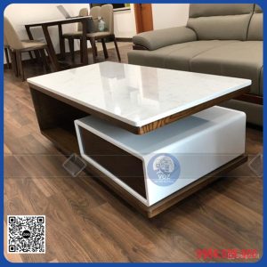 Bàn trà sofa gỗ sồi mặt đá – BSFDP2800-1