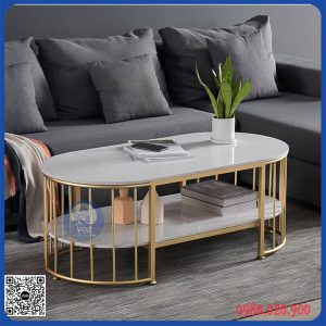 BÀN SOFA BẦU DỤC MẶT ĐÁ CAO CẤP CÓ MẶT PHỤ (BSFDP28)