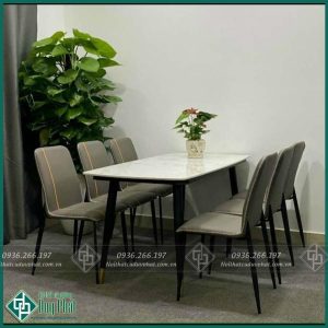 Bàn ăn 6 ghế kt 80x1m6 cao 75cm (BAN-11)