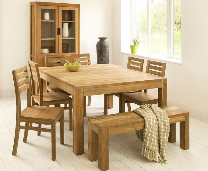 Bàn ghế ăn vuông