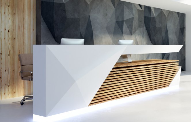 Quầy lễ tân hiện đại Quầy lễ tân hiện đại