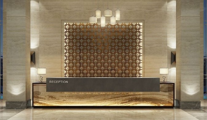 Quầy lễ tân hiện đại Quầy lễ tân hiện đại