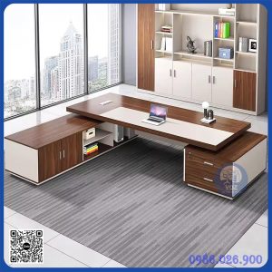 Bàn giám đốc giá rẻ KT 1.6m x1.8m mặt rộng 80cm