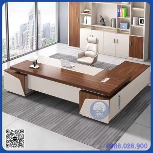 Bàn giám đốc giá rẻ KT 1.6m x1.8m mặt rộng 80cm (BGD-06) Bàn giám đốc giá rẻ KT 1.6m x1.8m mặt rộng 80cm (BGD-06)