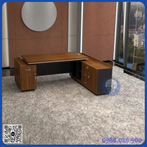 Bàn giám đốc 1 hộc 1 chữ L kích thước 1m6x1m8 mặt rộng 80cm (BGDL-16)