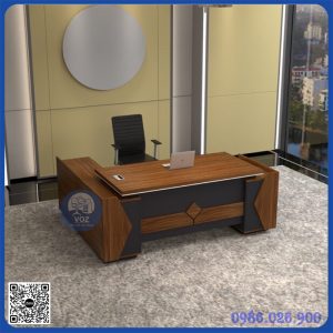 Bàn giám đốc 1 hộc 1 chữ L kích thước 1m6x1m8 mặt rộng 80cm (BGDL-16)