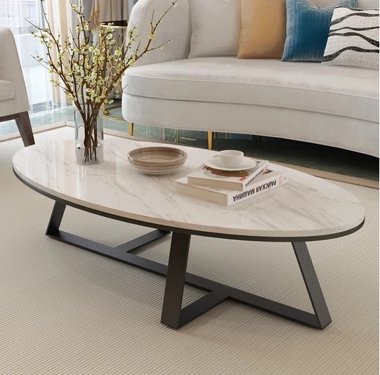 Mẫu bàn sofa hình oval