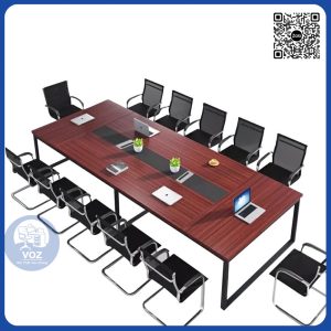 Bàn họp văn phòng chân sắt 2 màu 1m2x3m (BHCS-09)