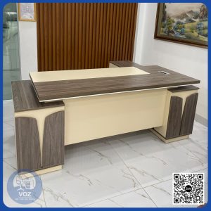 Bàn giám đốc 2 Tủ phụ kích thước 1m6x1M8 mặt rộng 80cm (BGDL-18)