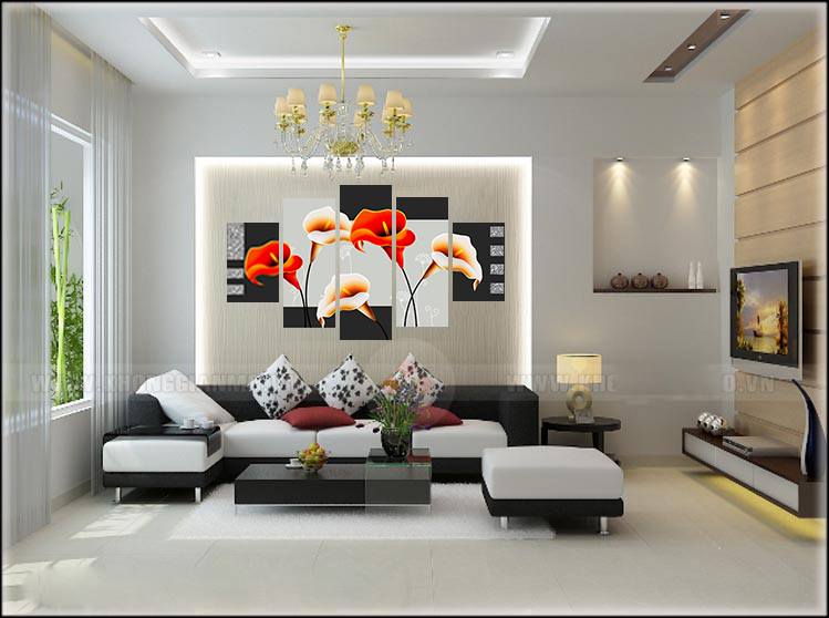 Tranh âm tường phòng khách Tranh âm tường phòng khách