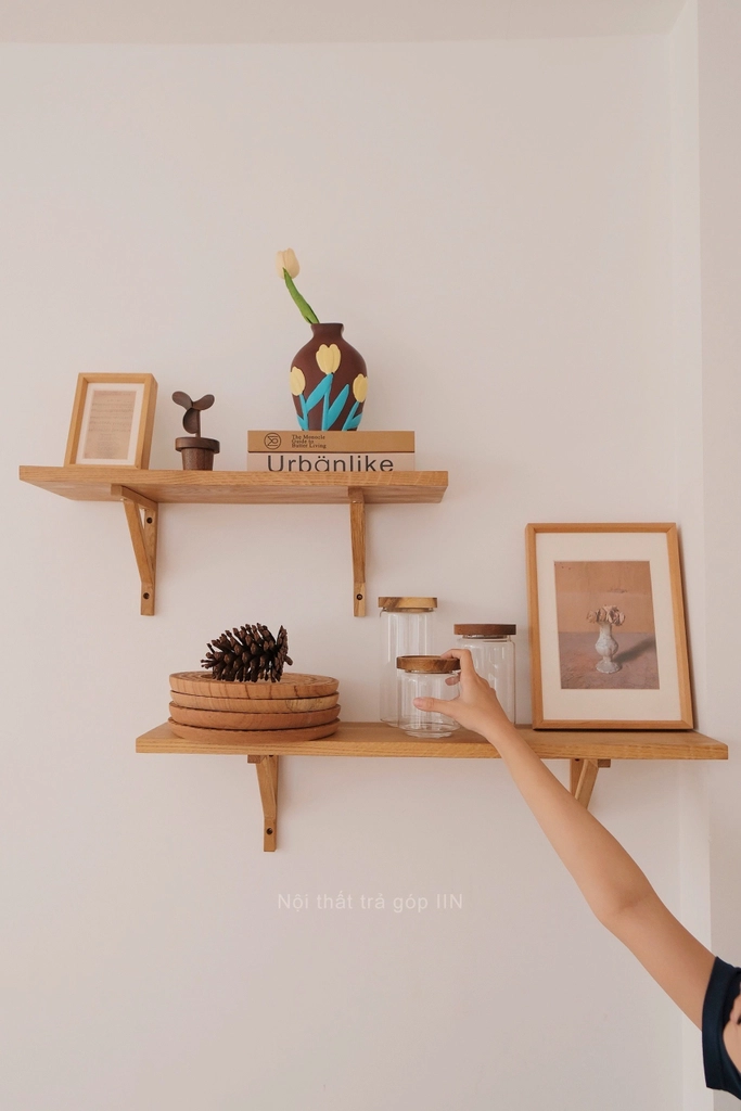 Kệ gỗ treo tường Kệ gỗ treo tường