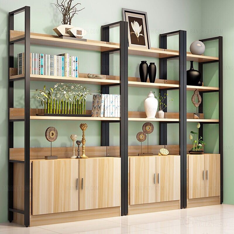 Kệ trang trí kết hợp tủ đựng