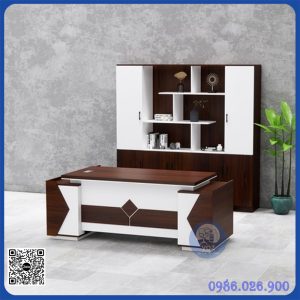 Bàn giám đốc 1 hộc 1 chữ L kích thước 1m6x1m8 mặt rộng 80cm (BGDL-17)