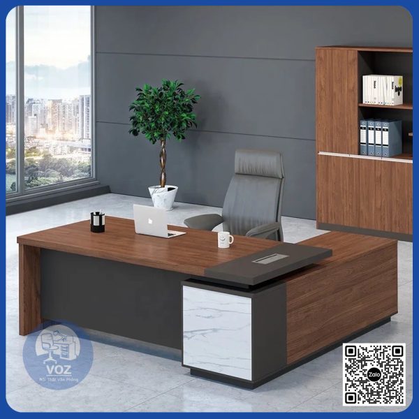 Bàn giám đốc chữ L kích thước 1m2x1m8 mặt rộng 70cm