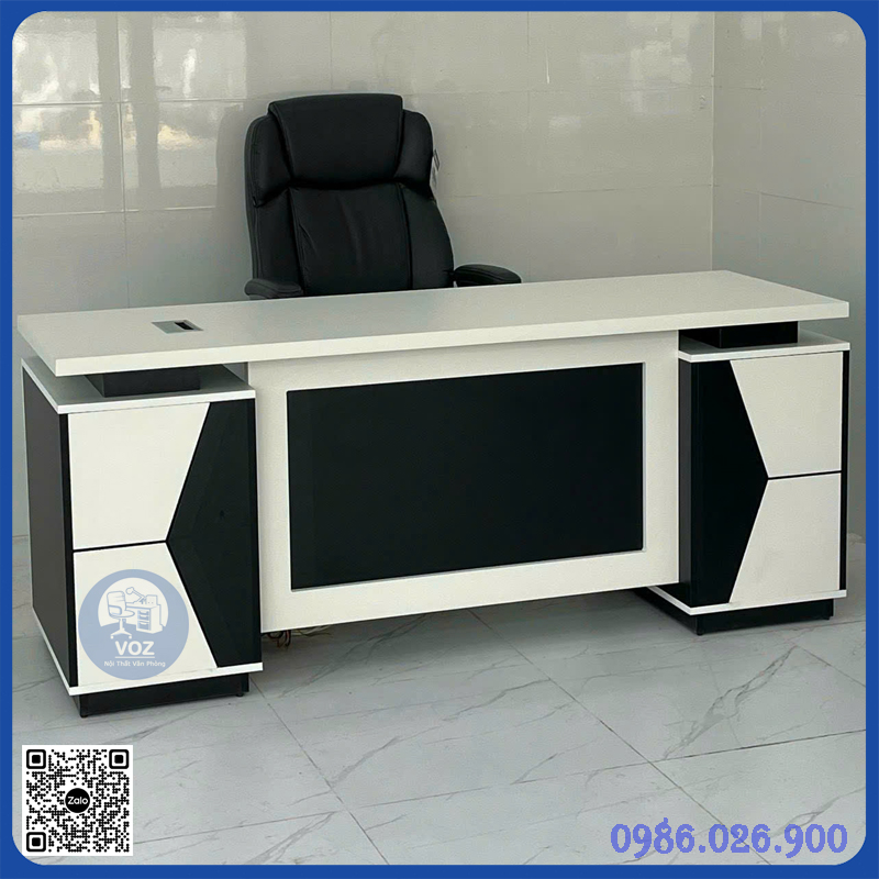 Bàn lãnh đạo 1m8 kèm hộc và tủ phụ Bàn lãnh đạo 1m8 kèm hộc và tủ phụ