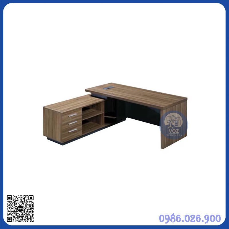Bàn giám đốc chữ L kích thước 1m2x1m8 mặt rộng 70cm Bàn giám đốc chữ L kích thước 1m2x1m8 mặt rộng 70cm