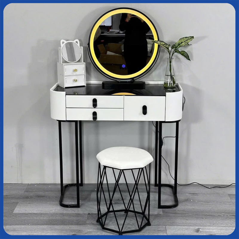 Bàn Trang Điểm BN1 Bệt Chân Cao Royal 80x40cm Thiết Kế Tối Giản Sang Trọng Bàn Trang Điểm BN1 Bệt Chân Cao Royal 80x40cm Thiết Kế Tối Giản Sang Trọng