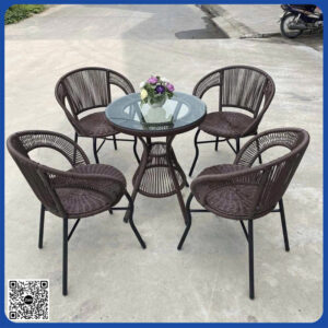 BỘ BÀN GHẾ BAN CÔNG 1 BÀN 4 GHẾ -CAFE GA2400